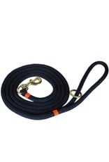 THE BELTED COW THE BELTED COW Maine Dock Line Dog Lead in Navy with Orange Trim