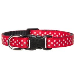 SWEET PICKLES DESIGNS "The Future is Bright- Holiday Red" Cat Collar 7 - 10"