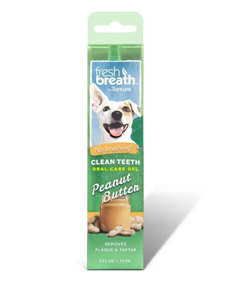 TROPICLEAN TROPICLEAN  Fresh Breath Peanut Butter Oral Gel for Dogs 4oz
