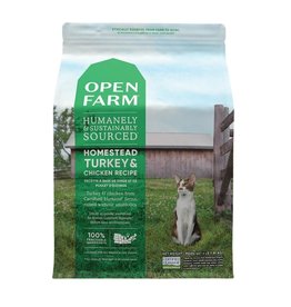 Open Farm OPEN FARM Homestead Turkey & Chicken Dry Cat Food  4 lb.