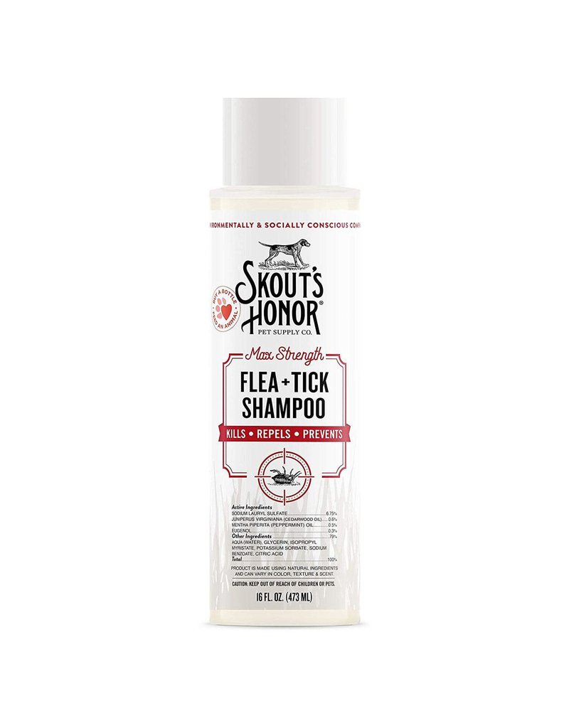 Skouts Honor SKOUTS HONOR Max Strength Flea & Tick Shampoo for Dogs 16oz