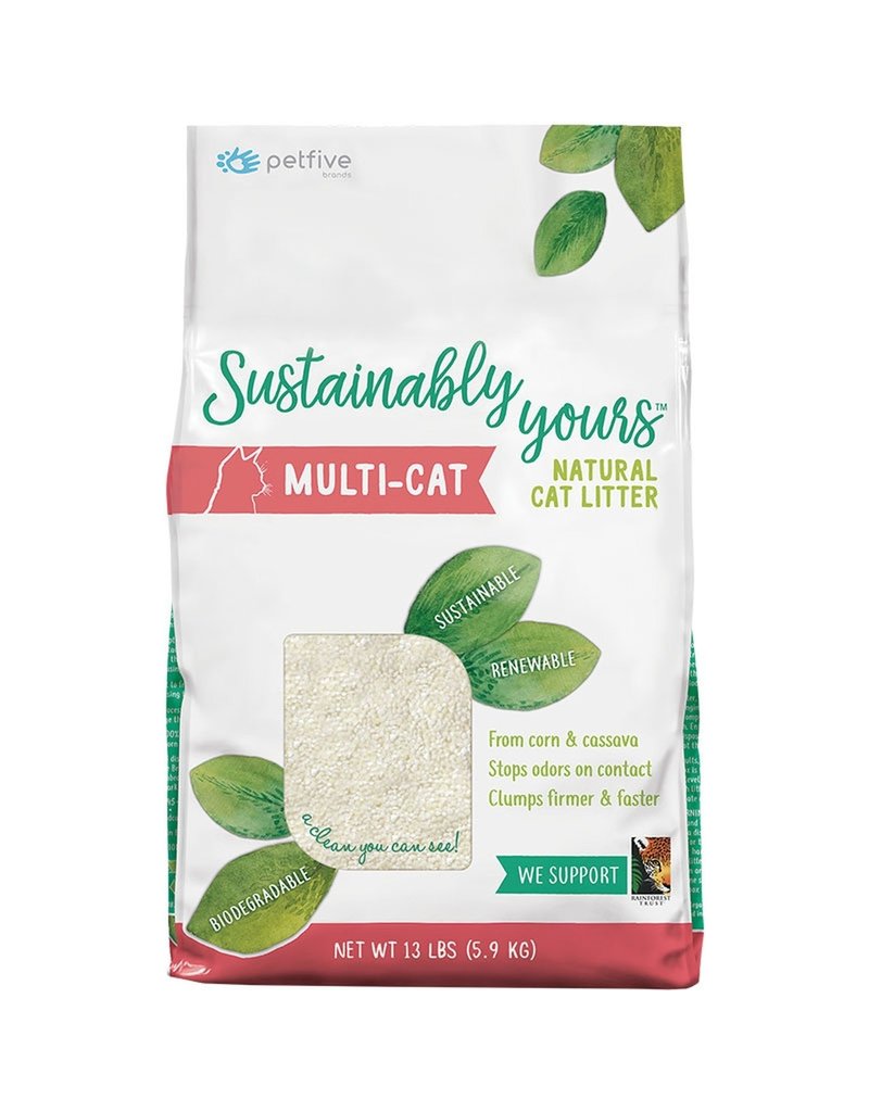 Sustainably Yours SUSTAINABLY YOURS Clumping Multi-Cat Natural Cat Litter