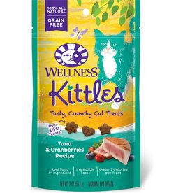 WellPet WELLNESS Kittles Crunchy Cat Treats 2oz Tuna Cranberry