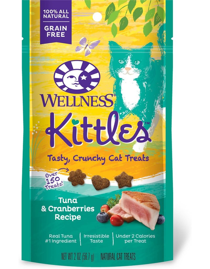 WellPet WELLNESS Kittles Crunchy Cat Treats 2oz Tuna Cranberry