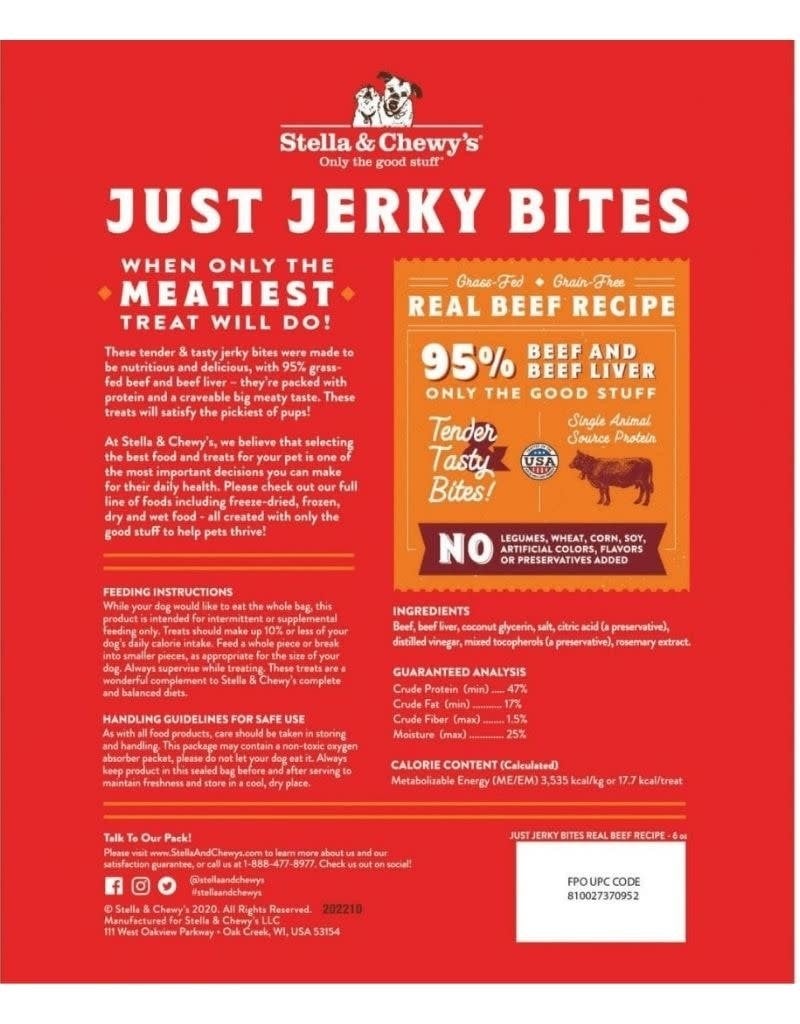 Stella & Chewys STELLA & CHEWY'S Just Jerky Bites 6 oz Beef
