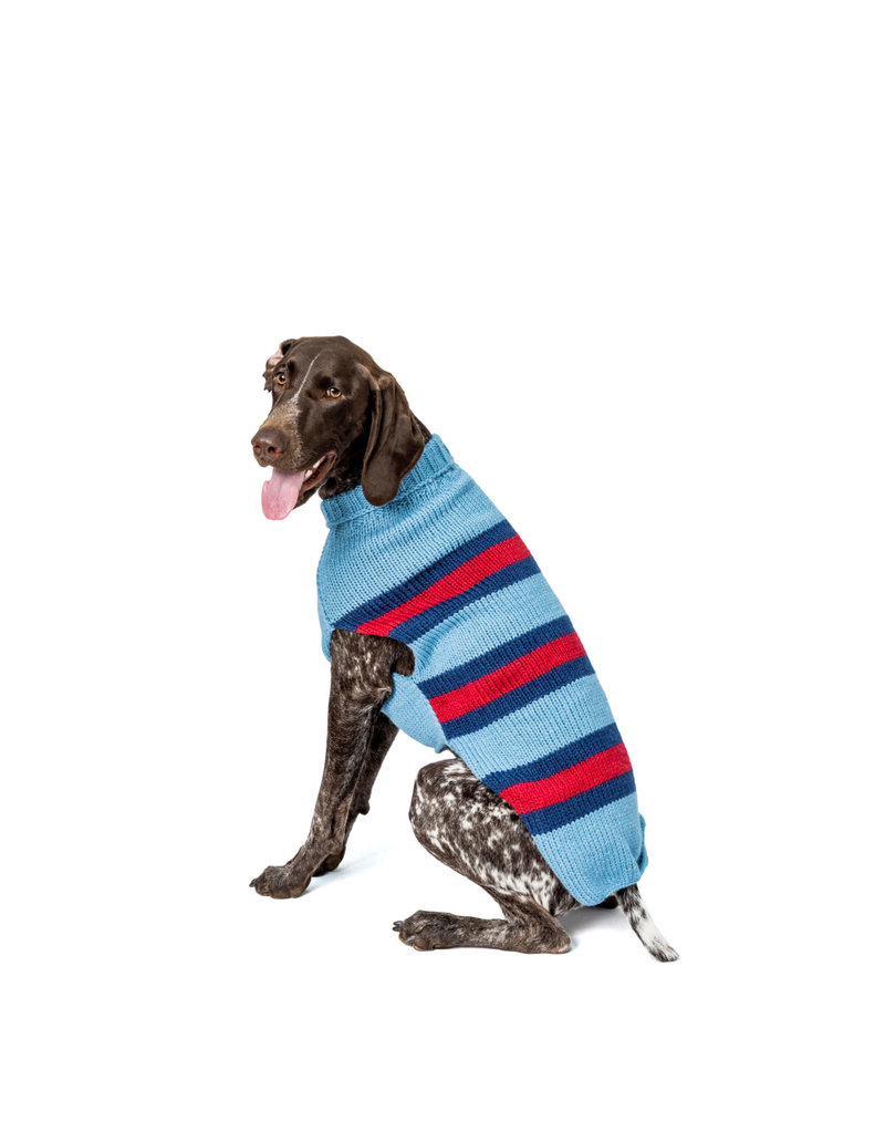 Chilly Dog Sweaters CHILLY DOG Sky Blue Rugby Alpaca Sweater