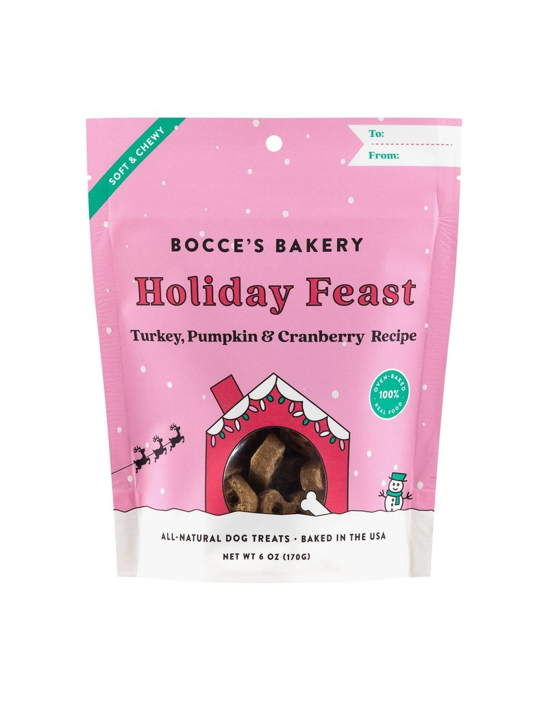 BOCCE Dog Treat Soft & Chewy Holiday Feast 6oz The Fish & Bone