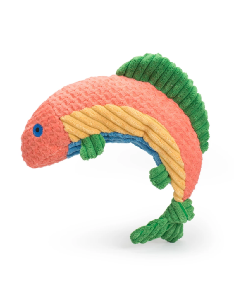 HUGGLEHOUNDS HUGGLEHOUNDS Knottie Rainbow Trout Dog Toy Small