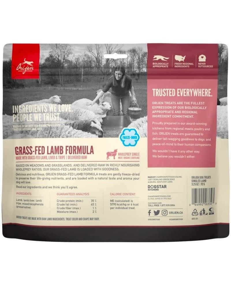 ORIJEN ORIJEN Freezedried Grass Fed Lamb Dog Treat