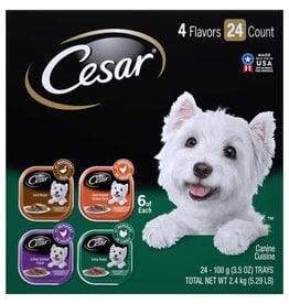 Mars CEASARS Canine Cusine Poultry Multipack Wet Dog Food 24/3.5oz