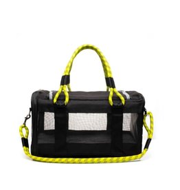 Roverlund ROVERLUND Out of Office Pet Carrier Black and Yellow L