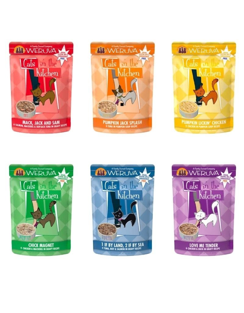 Weruva Cats in the Kitchen WERUVA Cats in the Kitchen Variety Pack Grain-Free Cat Food Pouch Case 12/3 oz.