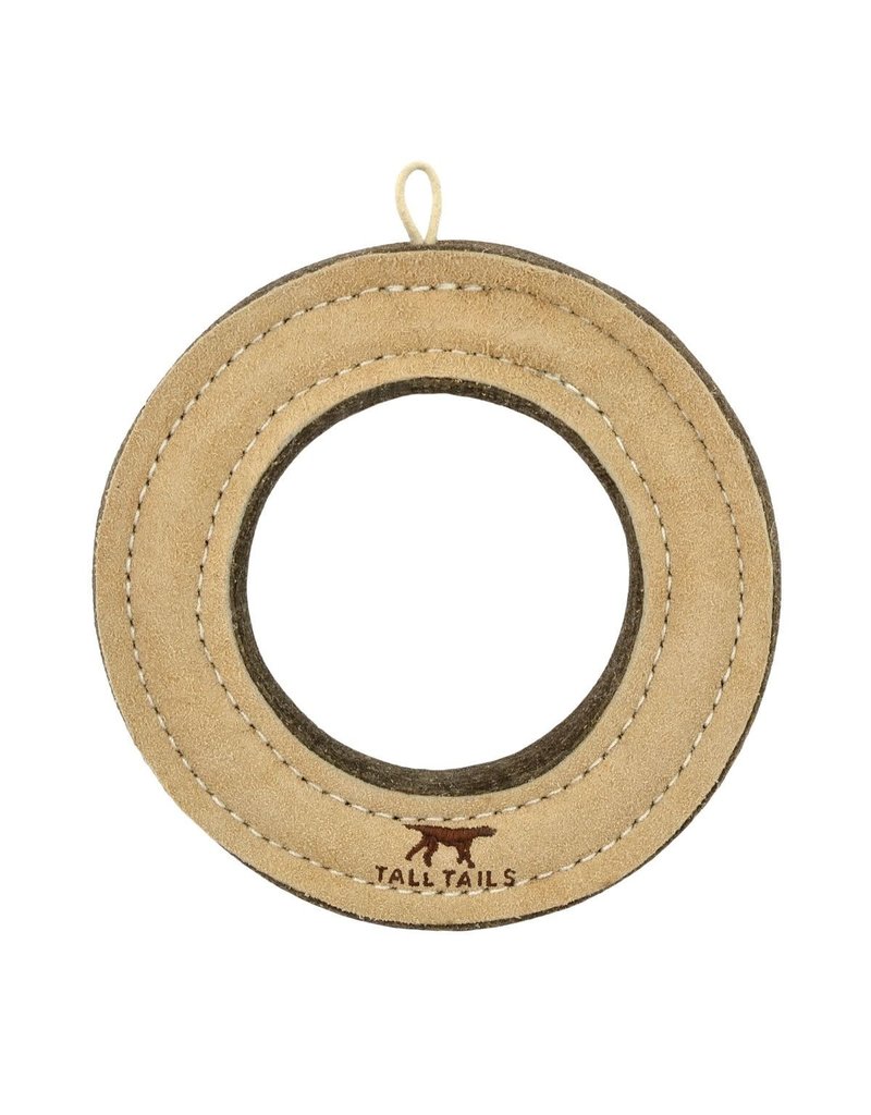 Tall Tails TALL TAILS Natural Leather Ring Dog Toy 7 IN