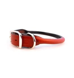 Auburn Leathercrafters Tan Rolled Leather Collar