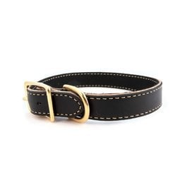 Auburn Leathercrafters Lake Country Stitched Leather Collar Black