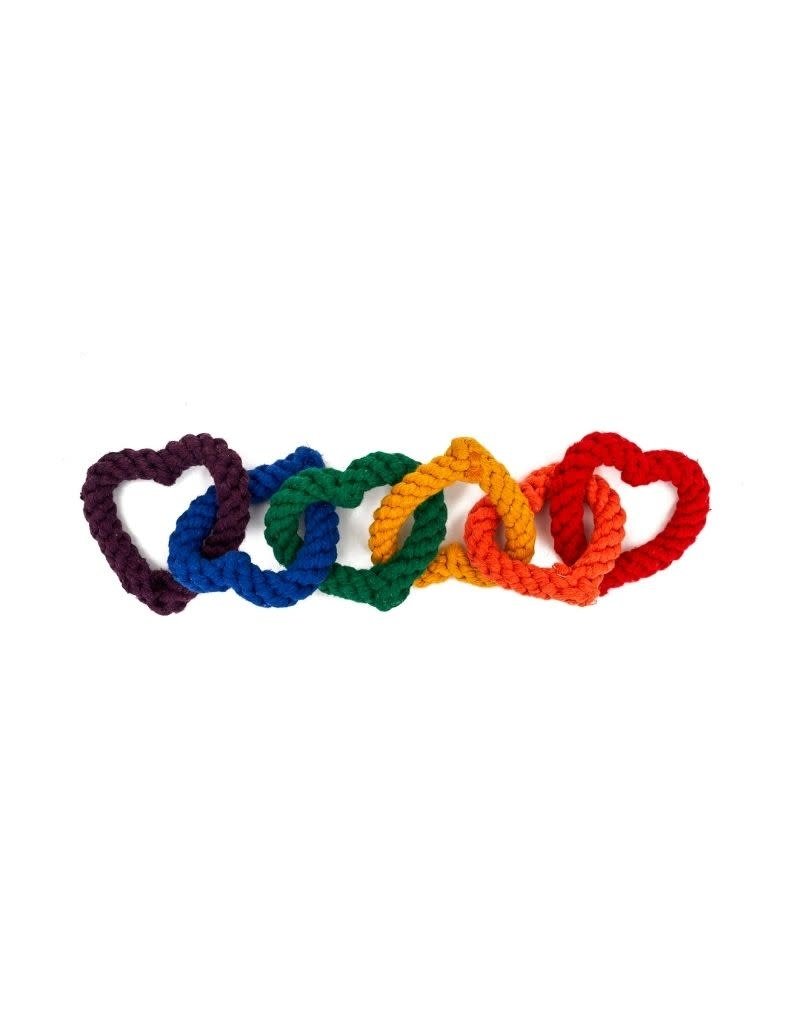 Jax & Bones GOOD KARMA 6 Chain Rainbow Heart Rope Toy
