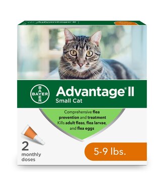 Bayer ADVANTAGE II Flea Spot Treatment for Cats 2pk