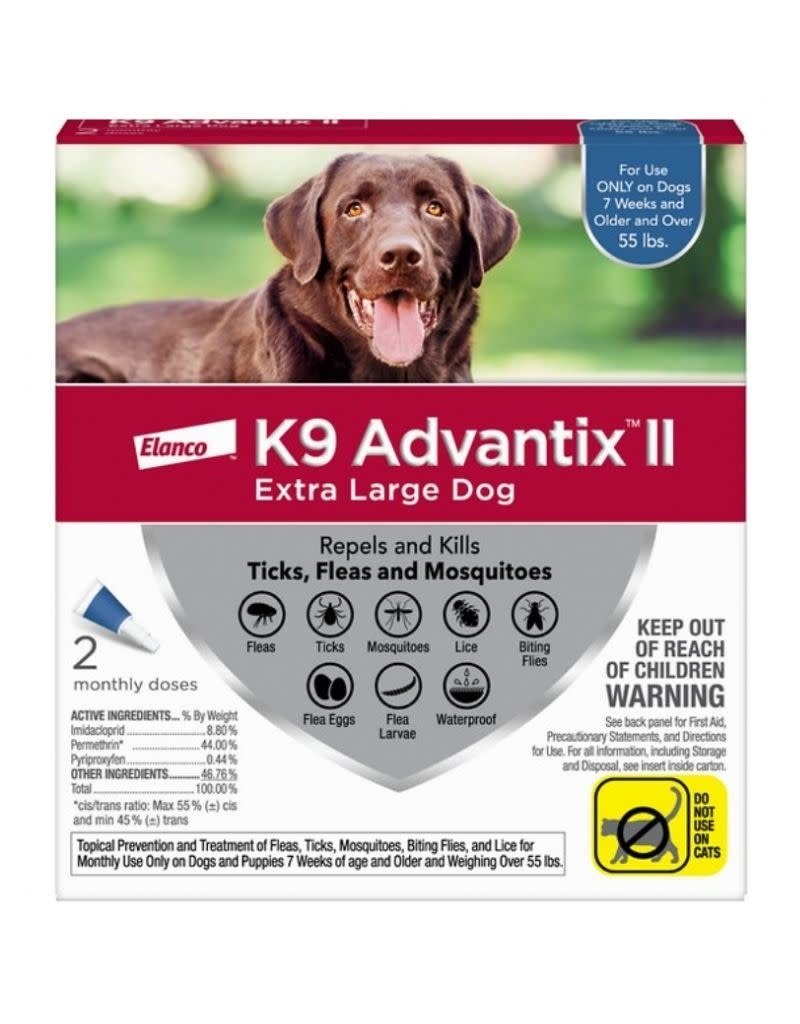 ADVANTIX K9 ADVANTIX II Flea and Tick Spot Treatment for Dogs 2pk