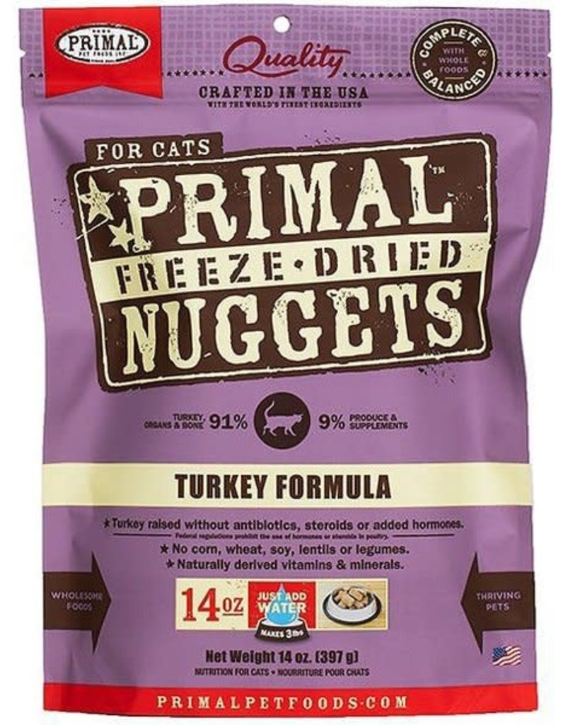 Primal Pet Foods PRIMAL Turkey Freezedried Feline Food 14 oz.