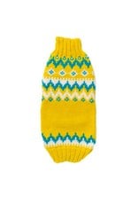 Chilly Dog Sweaters CHILLY DOG Electric Yellow Fairisle Sweater