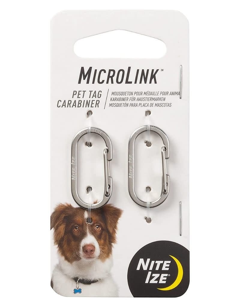 NITE IZE NITE IZE MicroLink Pet Tag Carabiner - 2 Pack