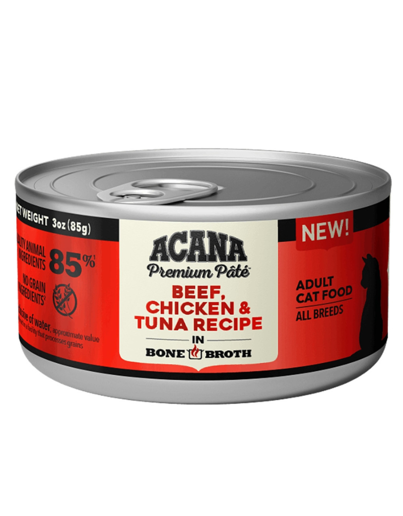 Acana ACANA Beef Chicken and Tuna Recipe Cat Food Can Case 24/3OZ