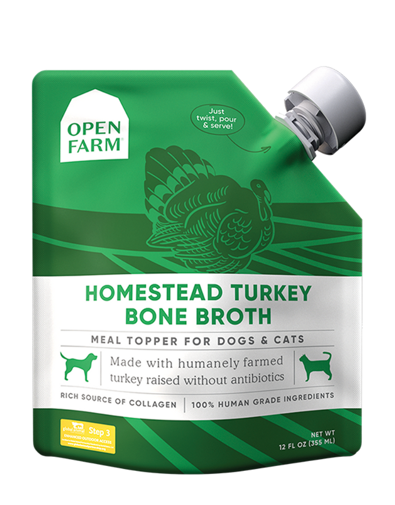 OPEN FARM Bone Broth Turkey 12oz The Fish & Bone