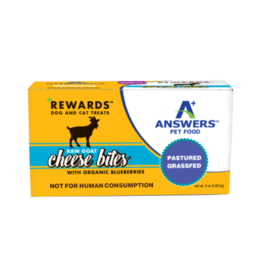 Answers Pet Food ANSWERS Frozen Raw Goat Cheese Bites with Organic Blueberries 8oz