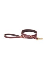 Auburn Leathercrafters Lake Country Basic Braided Leather Lead Burgundy 3/4 x 5'