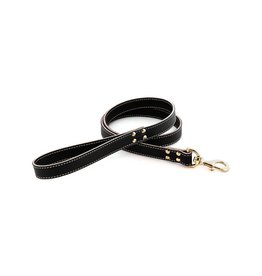 Auburn Leathercrafters Lake Country Stitched Leather Lead Black