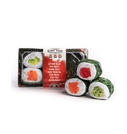 FabDog FABCAT Sushi Tray with 6 Sushi Rolls