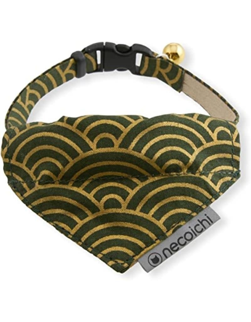 NECOICHI NECOICHI Cat Bandana Collar Gilded Wave Green