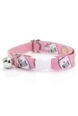 MADE BY CLEO Cat Collar 8-13"  Cookies & Milk Pink