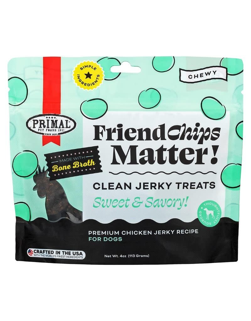 Primal Pet Foods PRIMAL Dog Treats FriendChips Matter Chicken With Broth 4OZ