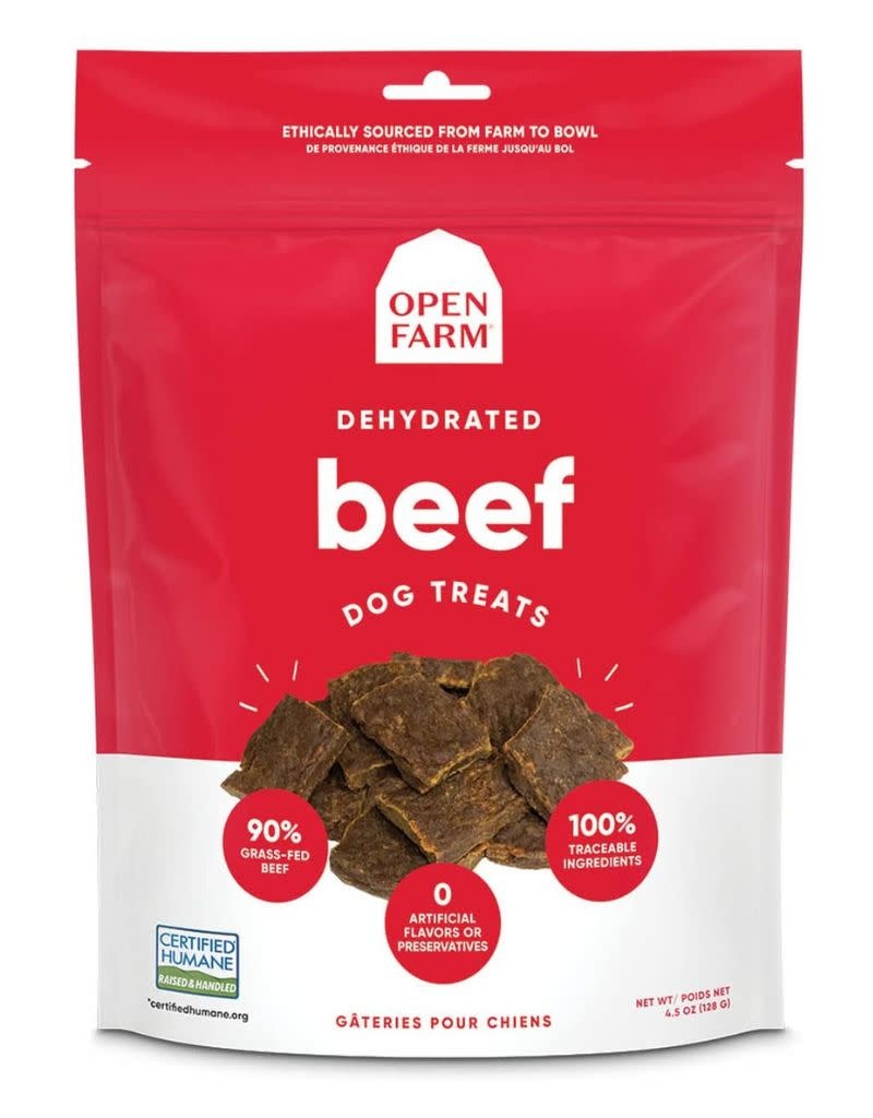 Open Farm OPEN FARM Dehydrated Beef Jerky Dog Treat 4.5OZ The Fish & Bone