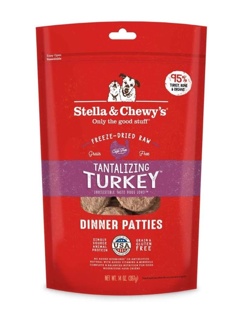 Stella & Chewys STELLA & CHEWY'S Freeze-Dried Dog Food Dinner Patties Tantalizing Turkey