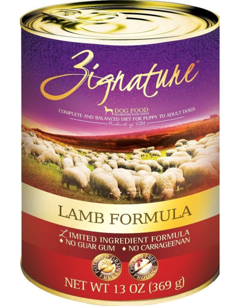 Zignature ZIGNATURE Lamb Grain-Free & Potato-Free Canned Dog Food Case 12/13oz