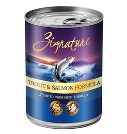 Zignature ZIGNATURE Trout & Salmon Grain-Free & Potato-Free Canned Dog Food Case 12/13oz