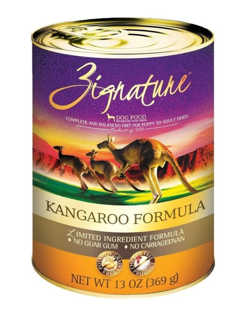 Zignature ZIGNATURE Kangaroo Grain-Free & Potato-Free Canned Dog Food Case 12/13oz