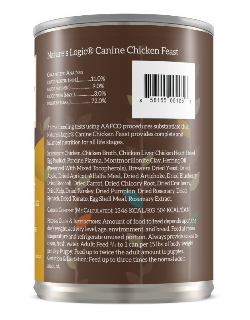 NATURE'S LOGIC NATURE'S LOGIC Chicken Canned Dog Food CASE 12/13.2oz