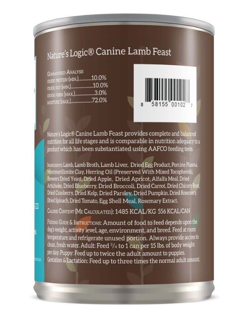 NATURE'S LOGIC NATURE'S LOGIC Lamb Canned Dog Food CASE 12/13.2oz