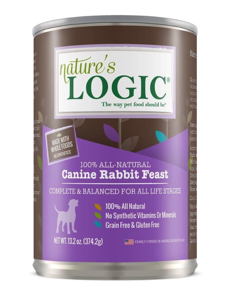 NATURE'S LOGIC NATURE'S LOGIC Rabbit Canned Dog Food CASE 12/13.2oz