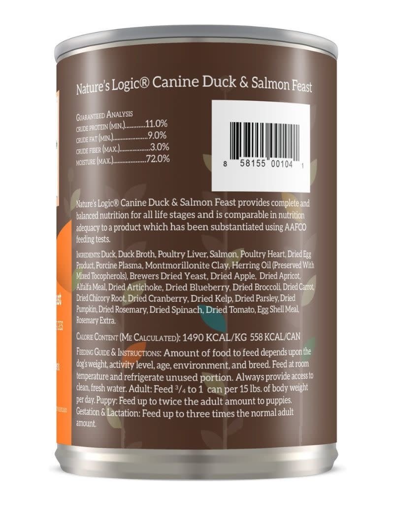 NATURE'S LOGIC NATURE'S LOGIC Duck/Salmon Canned Dog Food CASE 12/13.2oz