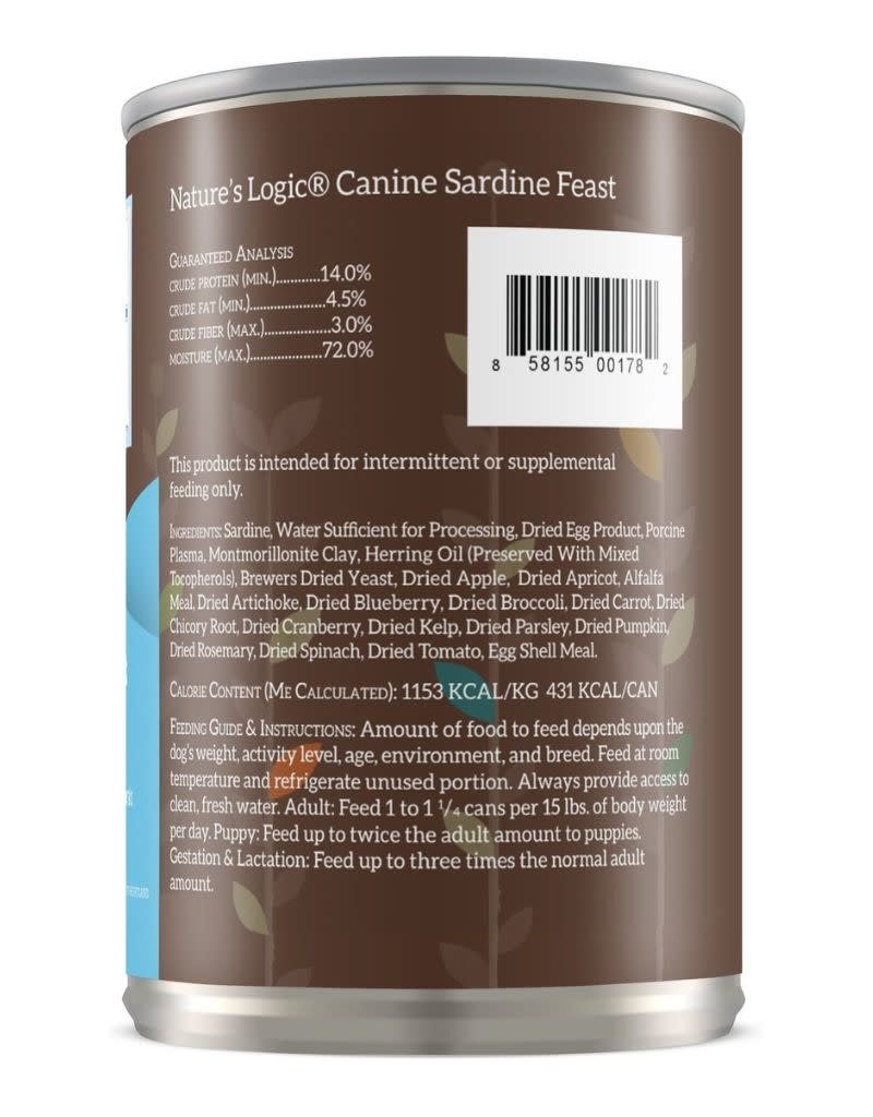 NATURE'S LOGIC NATURE'S LOGIC Sardine Canned Dog Food CASE 12/13.2oz