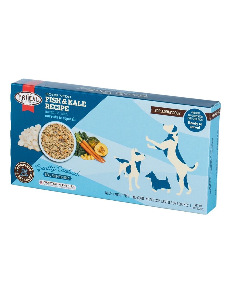 Primal Pet Foods PRIMAL Gently Cooked Dog Food Fish and Kale 8OZ