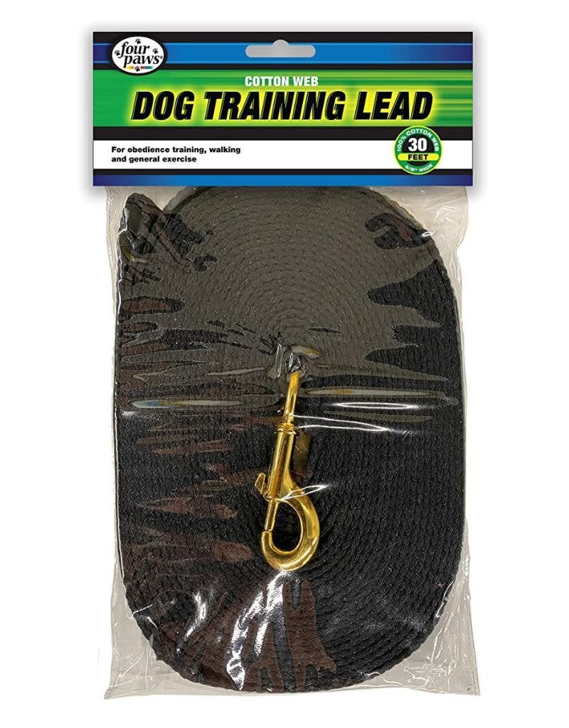 FOUR PAWS FOUR PAWS Black Cotton Web Training Lead 30 ft