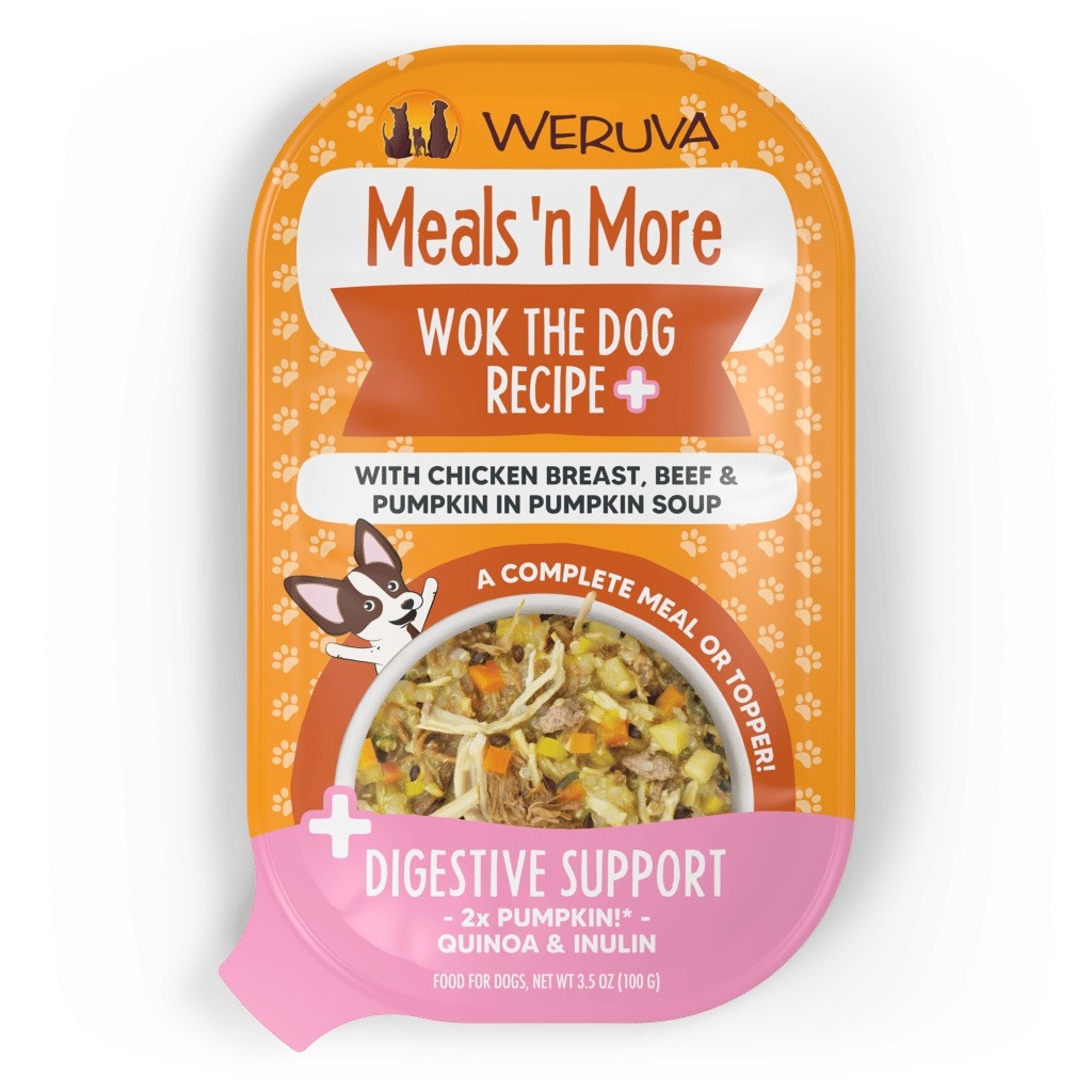 WERUVA Meals N More Dog Food Wok The Dog Cups Case of 12/3OZ The Fish