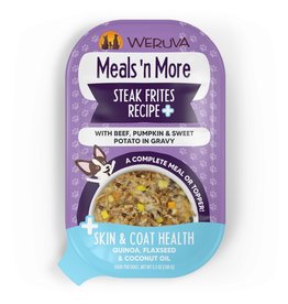 Weruva WERUVA Meals N More Dog Food Steak Frites Cups Case 12/3OZ