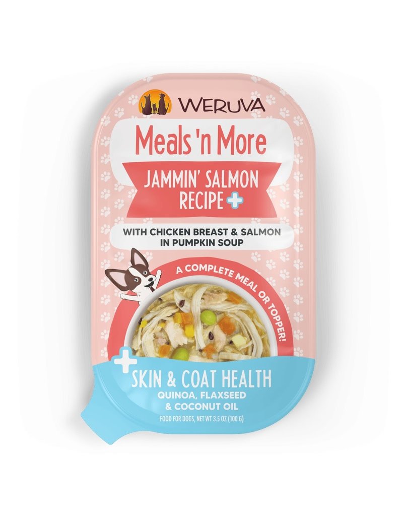 Weruva WERUVA Meals N More Dog Food Jammin Salmon Cups Case 12/3OZ