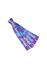 SQUISHY FACE STUDIO Flirt Pole V2 Dog Toy Replacement Lure Purple & Blue Tie Dye with Squeakers